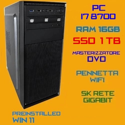 Computer fisso cpu intel - pc,